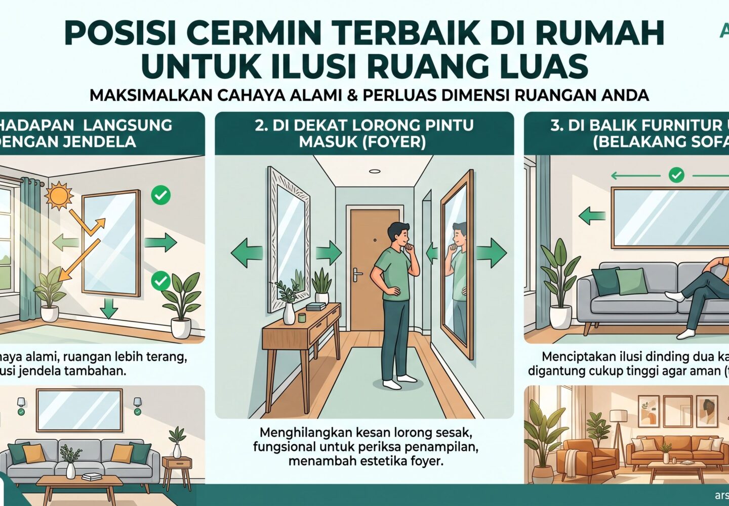 Posisi Cermin Terbaik