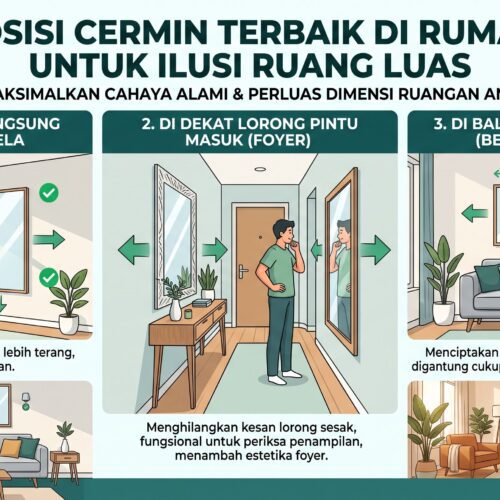 Posisi Cermin Terbaik di Rumah untuk Ilusi Ruang Luas