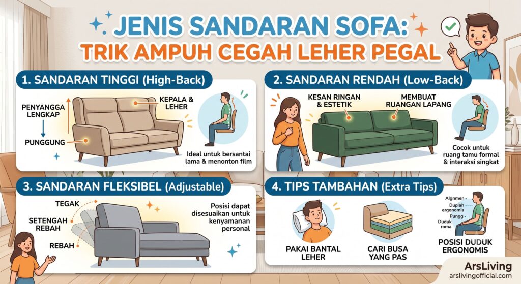 Jenis Sandaran Sofa