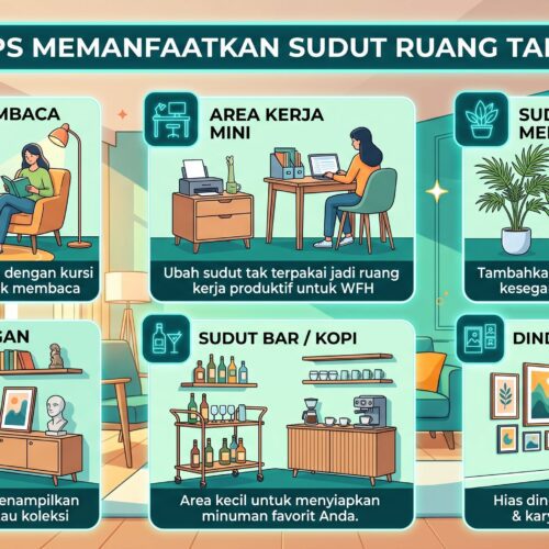 Memanfaatkan Sudut Ruang Tamu