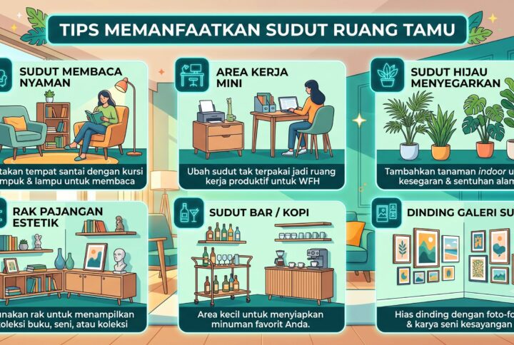 Memanfaatkan Sudut Ruang Tamu
