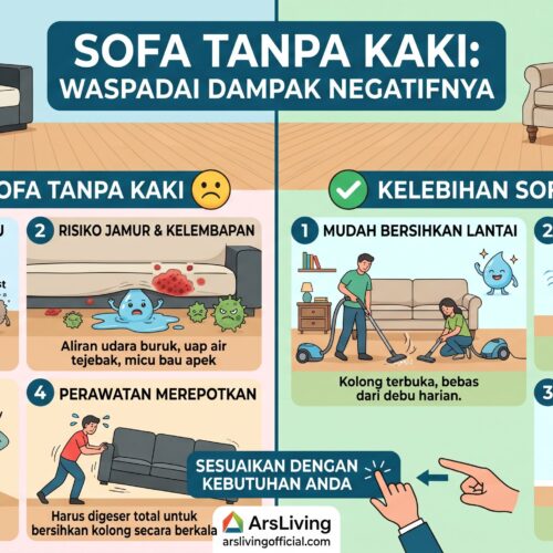 Sofa Tanpa Kaki: Waspadai Dampak Negatifnya