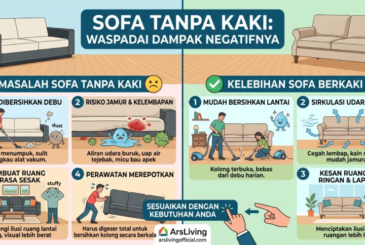 Sofa Tanpa Kaki