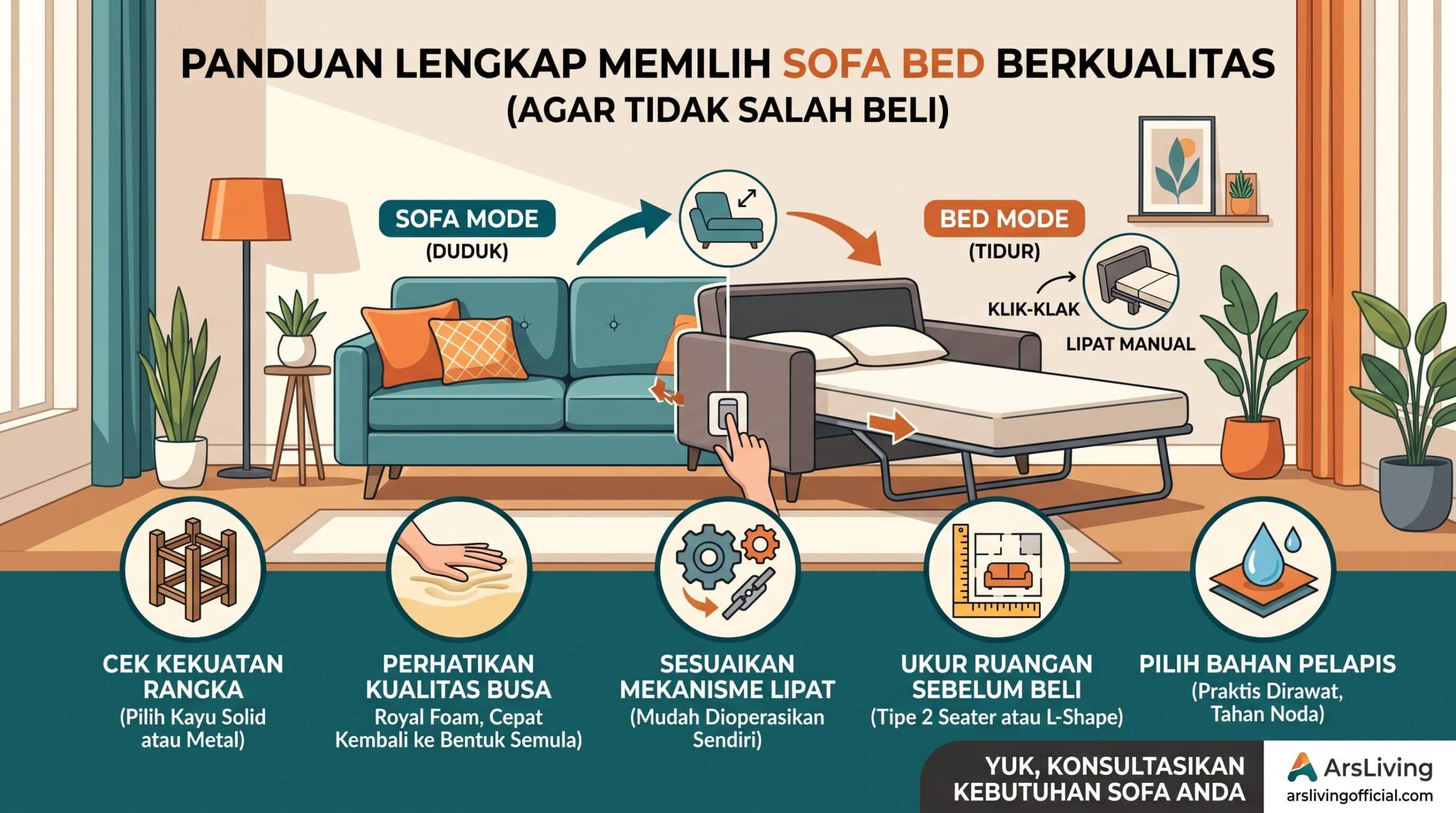 Cara Memilih Sofa Bed yang Bagus dan Awet