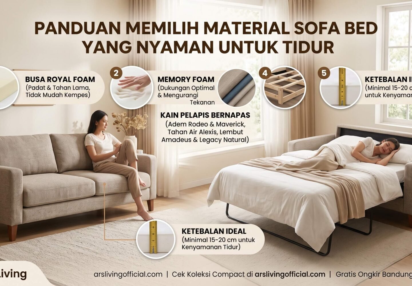 Material Sofa Bed yang Nyaman untuk Tidur