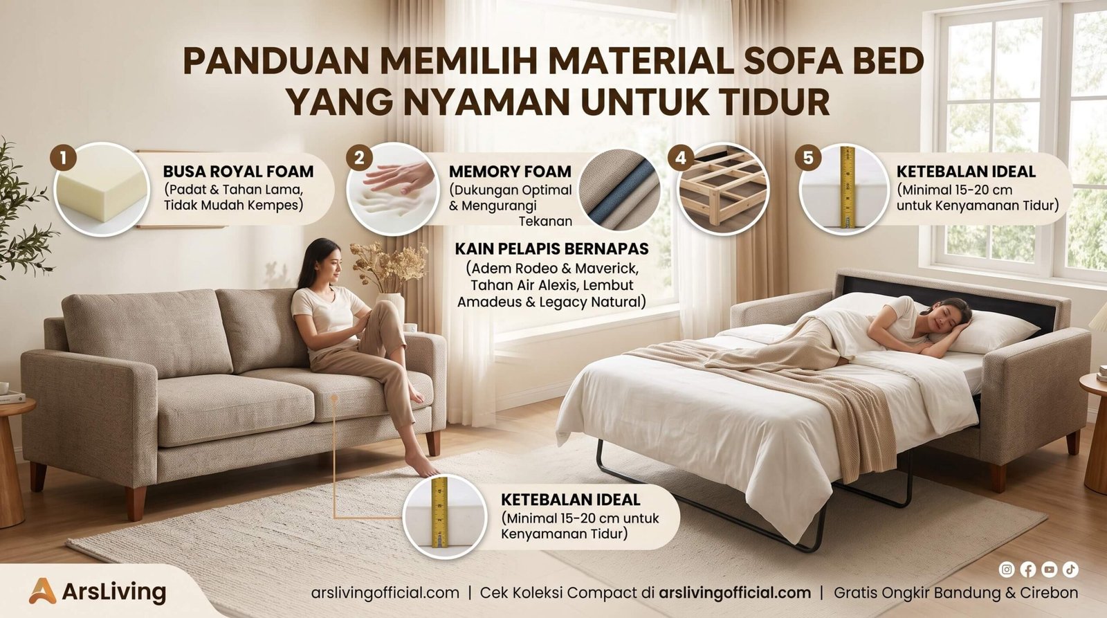 Material Sofa Bed yang Nyaman untuk Tidur