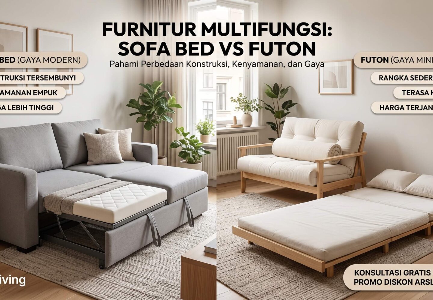 Perbedaan Sofa Bed dan Futon, Mana yang Cocok