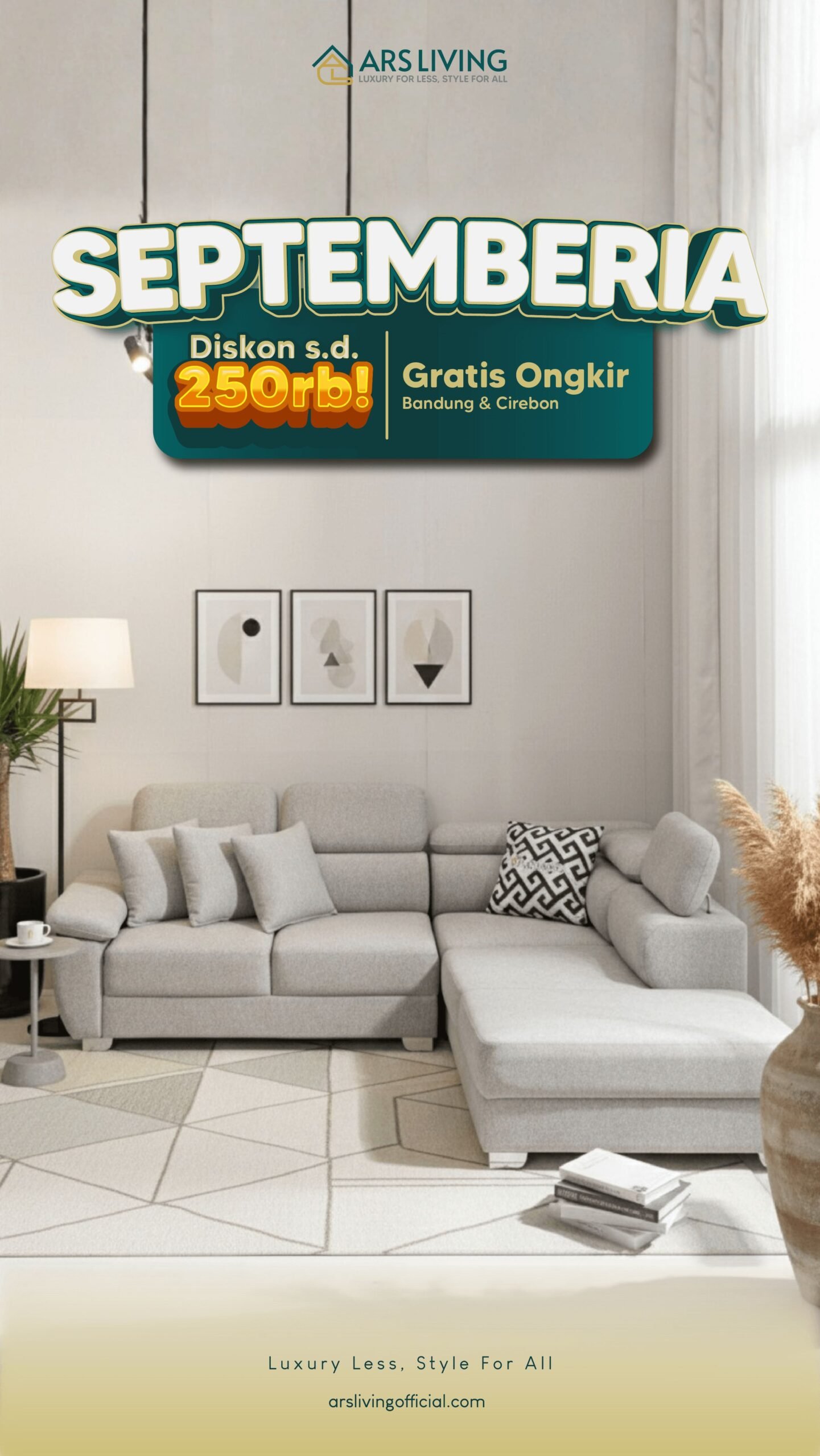 Promo Septemberia - diskon sofa hingga Rp250rb, gratis ongkir Bandung & Cirebon