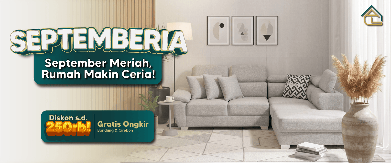 Promo Septemberia - diskon sofa hingga Rp250rb, gratis ongkir Bandung & Cirebon