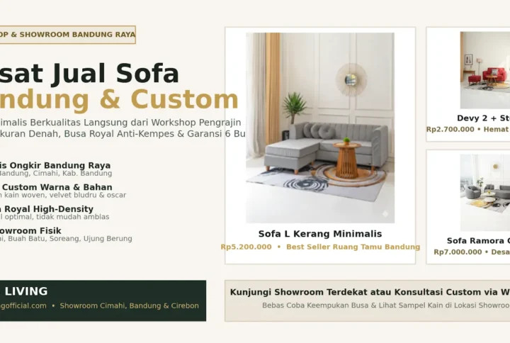 Pusat jual sofa bandung custom ukuran dan gratis ongkir arsliving
