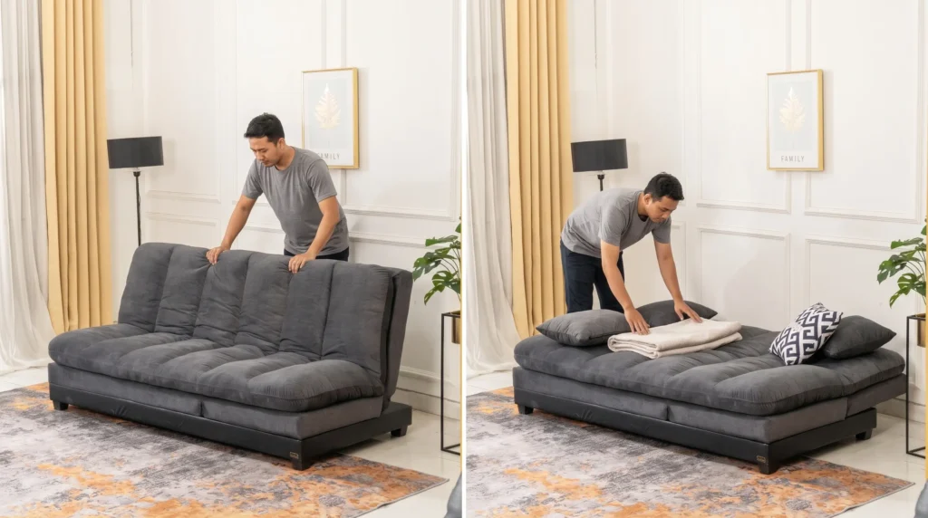 sofa bed lipat